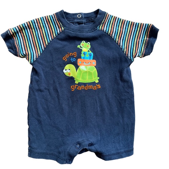 Carter's, Rabbit + Bear, Gymboree +: 5 Baby Rompers, Size 3 Months - Picture 7 of 8